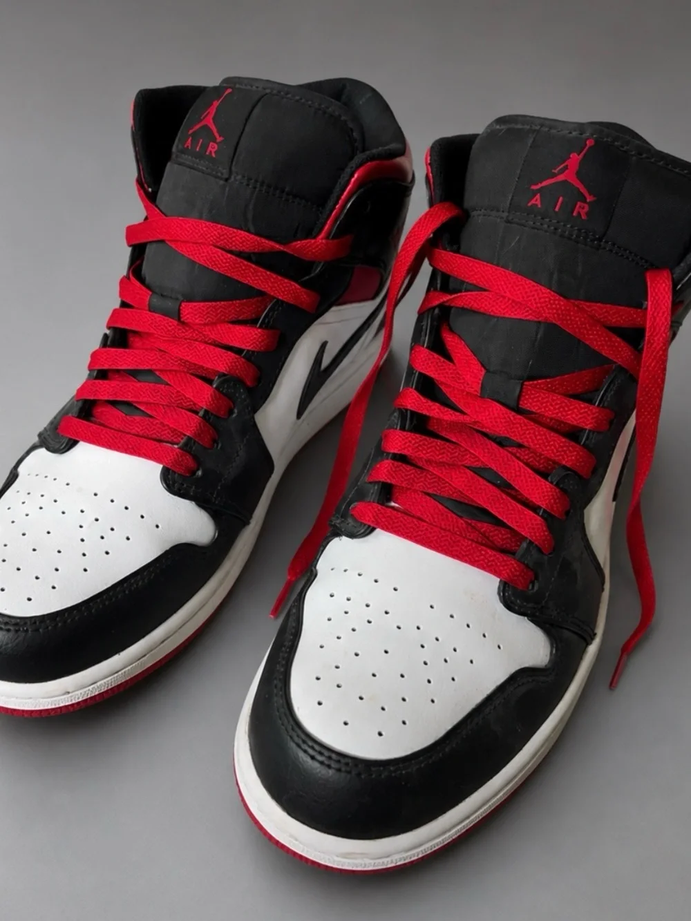 air jordan 1 in red white and black free shipping